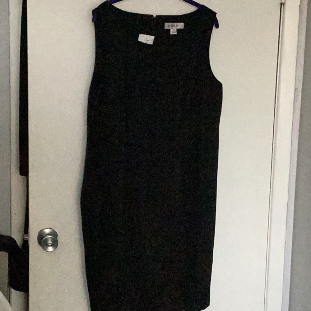 Danillo Black Sleeveless Sheath Midi Dress for Cocktail